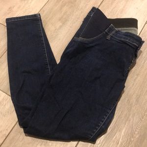 Dark wash maternity jeans